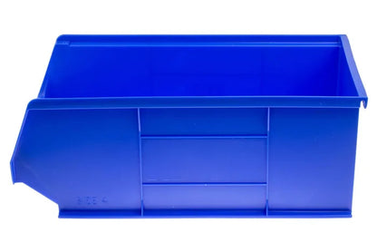 5  Pcs Blue Polypropylene Storage Bin – Size 4 (35 x 20.5 x 13 cm) | Large Stackable Bin for Warehousing