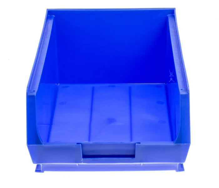5  Pcs Blue Polypropylene Storage Bin – Size 4 (35 x 20.5 x 13 cm) | Large Stackable Bin for Warehousing