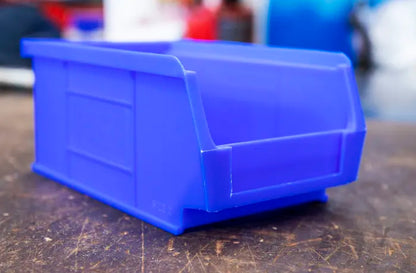 10 Pcs Blue Polypropylene Storage Bin – Size 2 (16.7 x 10.1 x 7.6 cm)  Stackable Organizer