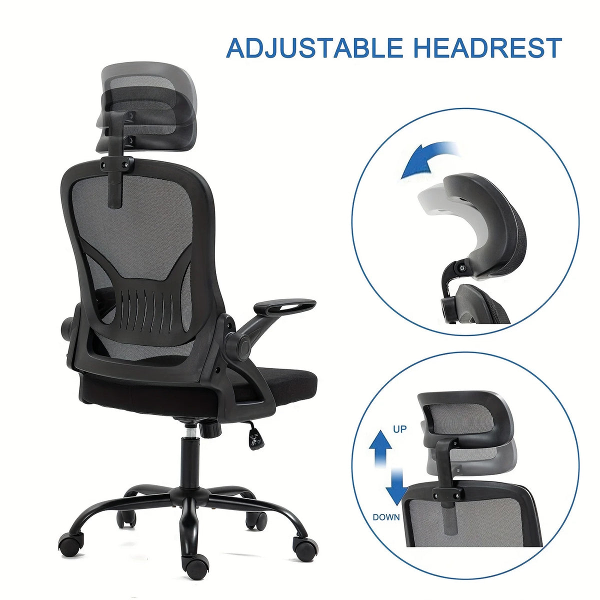 Breathable Mesh Office Chair – Swivel with Adjustable Height & Support
