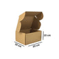 Small Shipping Box – 20x15x10 cm, White/Brown, Corrugated Mailer Box